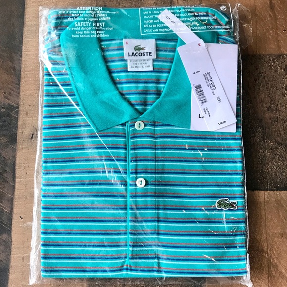 Lacoste Other - RESERVED Lacoste L Polo Shirt NWT Green, Blue